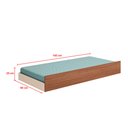 Ver imagem 6 de Jogo de Quarto Chiara com Roupeiro 2 Portas, Módulo Aéreo e Cama com Auxiliar - Off White / Amadeira