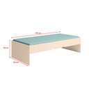 Ver imagem 5 de Jogo de Quarto Chiara com Roupeiro 2 Portas, Módulo Aéreo e Cama com Auxiliar - Off White / Amadeira