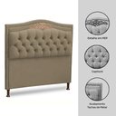 Ver mais imagens de Cabeceira e Calçadeira Baú Cama Box Casal King Size Belize 195cm Corano Areia - Desk Design