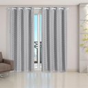 Ver imagem 4 de Cortina Blackout Pvc com Tecido Voil Xadrez 2,80 M X 2,30 M - Cinza