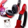 Fone De Ouvido Bluetooth Gatinho Dobravel D47 Vermelho - 5