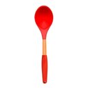 Ver imagem 1 de Colher de Silicone Multiuso com Cabo de Madeira Vermelho em Casa Tem
