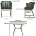 Ver imagem 2 de Mesa com 4 Cadeiras e Noronha Estofado 11 Trama Original Verde