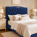 Ver imagem 1 de Cabeceira Greta 195cm Estofada Suede p/ Cama Box Casal King Quarto