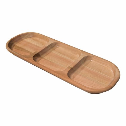 Petisqueira Trio Tábua de Frios Tradicional Cruzeiro 45x16 Eucalipto