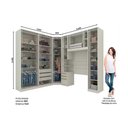 Ver imagem 4 de Quarto Casal Modulado 6 Peças (1 Armário Aéreo + 4 Guarda Roupas + 1 Complemento) 67 Areia - Henn