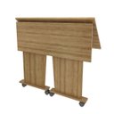 Ver imagem 5 de Mesa Retrátil para Home Office com Rodizio Me4117 Amêndoa