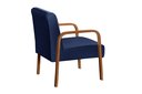 Ver imagem 3 de Kit 02 Poltronas Anita Cadeira Decorativa Recepção Escritório Quarto Sala - Suede Azul Marinho