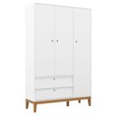 Ver imagem 4 de Berço Americano e Guarda Roupa Unique 3 Portas Branco Soft Eco Wood - Matic