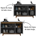 Ver imagem 3 de Aparador Buffet 3 Portas Moderno Mdf/mdp Multiuso Retro Top