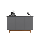 Ver imagem 1 de Aparador Buffet 3 Portas Moderno Mdf/mdp Multiuso Retro Top