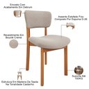 Ver imagem 6 de Kit 04 Cadeiras para Sala de Jantar Cozinha Living Estofada Dara L02 Bouclê Creme - Lyam Decor
