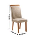 Ver imagem 2 de Mesa de Jantar Olimpia 90cm Tampo MDF Laminado Canto Copo com 4 Cadeiras Aline