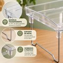 Ver imagem 6 de Organizador Acrílico Dobrável Empilhável Prateleira Multiuso Cosméticos Armário Despensa Cozinha Ban