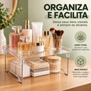 Ver imagem 3 de Organizador Acrílico Dobrável Empilhável Prateleira Multiuso Cosméticos Armário Despensa Cozinha Ban