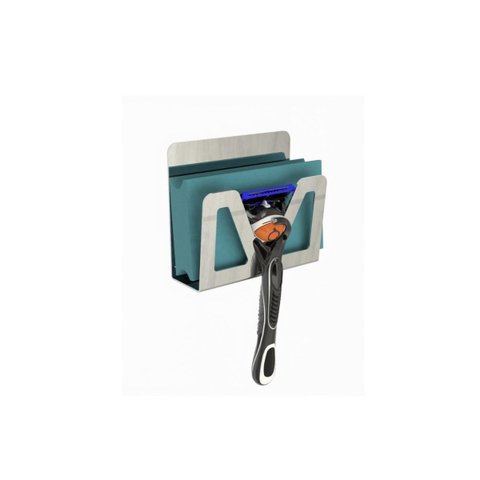 Porta Esponja de Banho e Gillette com Adesivo Inox F.elg