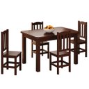 Ver imagem 1 de Conjunto Sala de Jantar 120x88 com 4 Cadeiras Diamante - Nemargi:castanho