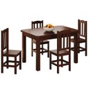 Ver imagem 1 de Conjunto Sala de Jantar 120x88 com 4 Cadeiras Diamante - Nemargi:castanho