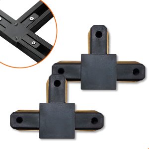Conector Emenda Tipo T Preto para Trilho Eletrificado