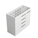 Ver imagem 5 de Cômoda Quarto Porta Jóias com Tampo Vidro 111cm Stefanie A09 - D'Rossi Branco