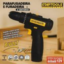 Ver imagem 3 de Parafusadeira Furadeira Doméstico Startools sem Fio Reversível LED 120W Preto Bivolt 12V