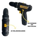 Ver imagem 6 de Parafusadeira Furadeira Doméstico Startools sem Fio Reversível LED 120W Preto Bivolt 12V