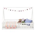Ver imagem 7 de Cama Casal Infantil Montessoriana Branco Madeira Casa com Estrado Ravi Idimex