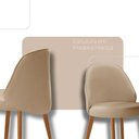 Ver imagem 3 de Mesa de Jantar Suiça 220cm Madeira Tampo Laminado Orgânico com 8 Cadeiras Suiça