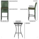 Ver imagem 2 de Mesa Bistro e 2 Banquetas Roma Preta Corda Náutica 13 Trama Original