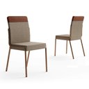 Ver imagem 7 de Mesa de Jantar Quadrada 90cm + 4 Cadeiras Duo Estofadas Nf Cor:nogal com Areia Rosê