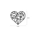 Ver imagem 3 de Escultura de Parede Decorativo Amor Coração Mdf 6mm 40x33cm