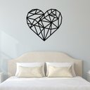 Ver imagem 2 de Escultura de Parede Decorativo Amor Coração Mdf 6mm 40x33cm