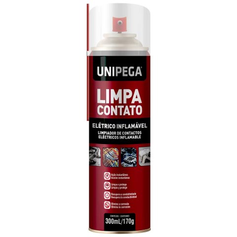 Limpa Contato 300ml Unipega Spray Desoxidante para Eletrônicos Limpeza de Circuitos e Manutenção Efi