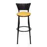 Banco Americano Alta Bar Bistro de Junco Fibra Sintetica:amarelo/preto - 2