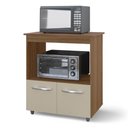 Ver imagem 1 de Balcão Cozinha para Forno Micro-ondas Multiuso Angel 02 Portas Savana Off White - Desk Design