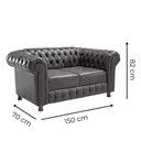 Ver imagem 2 de Namoradeira Chesterfield Bourbon 2 Lugares Via Encanto Courano Marrom