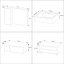 Ver imagem 4 de Kit Modulado para Banheiro Completo Gabinete Gaveteiro Pia Espelheira Amêndoa Branco