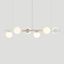 Ver imagem 2 de Lustre Pendente Figo Branco - 6 Globos Esfera de Vidro Branco
