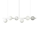 Ver imagem 1 de Lustre Pendente Figo Branco - 6 Globos Esfera de Vidro Branco