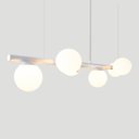 Ver imagem 3 de Lustre Pendente Figo Branco - 6 Globos Esfera de Vidro Branco