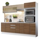 Ver imagem 3 de Armário de Cozinha Completa 100% MDF 250 cm Branco/Rustic/Crema Smart Madesa 02
