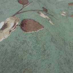 Papel de Parede Floral Verde Vintage+ Cola Inclusa- Vinilico Lavável - 2