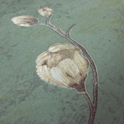 Papel de Parede Floral Verde Vintage+ Cola Inclusa- Vinilico Lavável - 3