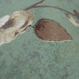 Papel de Parede Floral Verde Vintage+ Cola Inclusa- Vinilico Lavável - 5