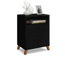 Ver imagem 2 de Mesa de Cabeceira Austria Conjunto 2 Criados de Cabeceira Pintura UV 3 Gavetas e 1 Nicho Casa Modern