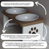 Comedouro Bebedouro Duplo Pet Mdf Elevado Cachorro - 3