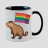 Caneca Branca com Interna Preta Y5 Capivara Bandeira Lgbt 3 - 1