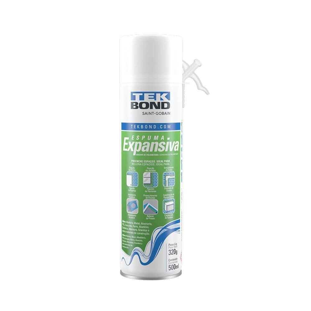 Espuma Expansiva de Pu Uso Geral Tekbond 230g - 300ml - 3
