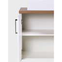 Ver imagem 6 de Gabinete para Banheiro com Cuba e Armario 80cm Mdf Freijo com Branco Paris - On Móveis