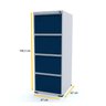ARQUIVO DE AÇO 4 GAVETAS PANDIN RPTCM - CINZA/AZUL DEL REY AP OF 4RPTCM FF - 2